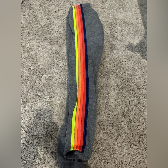 Neon 5 stripe aviator nation sweatpants!! - Picture 3 of 4